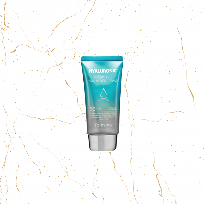 Crema de fata SPF cu acid hialuronic Farmstay Hyaluronic UV Shield Sun Block SPF 50+, 70 g [1]