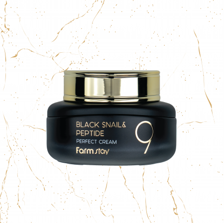 Creme coreene - Crema de fata cu extract de melc negru Farmstay Black Snail & Peptide 9 Perfect, 55ml