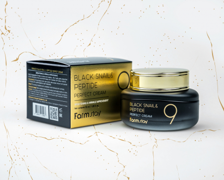 Crema de fata cu extract de melc negru Farmstay Black Snail & Peptide 9 Perfect, 55ml [1]