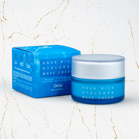 Crema de hidratare cu acid hialuronic Ottie Aqua Rich Hyaluron Wave, 60 ml [1]