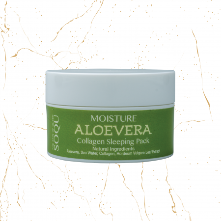 Creme coreene - Crema de noapte hidratanta SOQU Moisture Aloe Vera Collagen Sleeping pack, 70 g