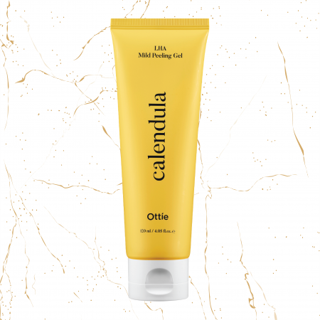 Gel coreean de curatare fata - Gel pentru exfoliere usoara cu galbenele Ottie Calendula LHA, 120 ml