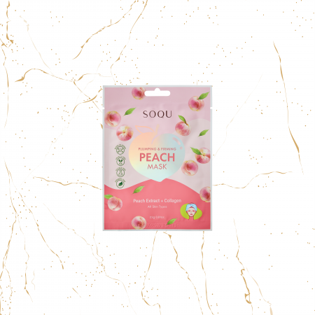 Masti coreene & Patch-uri ochi coreene - Masca de fata pentru fermitate SOQU Plumping & Firming Peach, 23 g