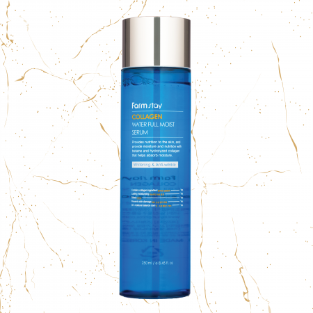 Seruri coreene - Ser de fata antirid Farmstay Collagen Water Full Moist, 250 ml