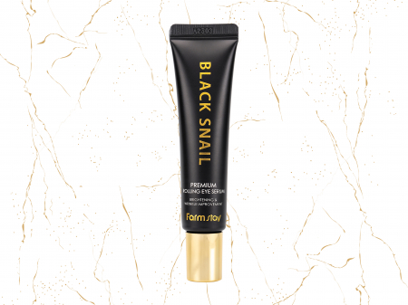 Serumuri coreene pentru ochi - Ser roll on pentru ochi Farmstay Black Snail Premium, 25ml