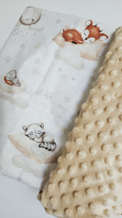Paturica bebe personalizata cu animalute somnoroase [2]