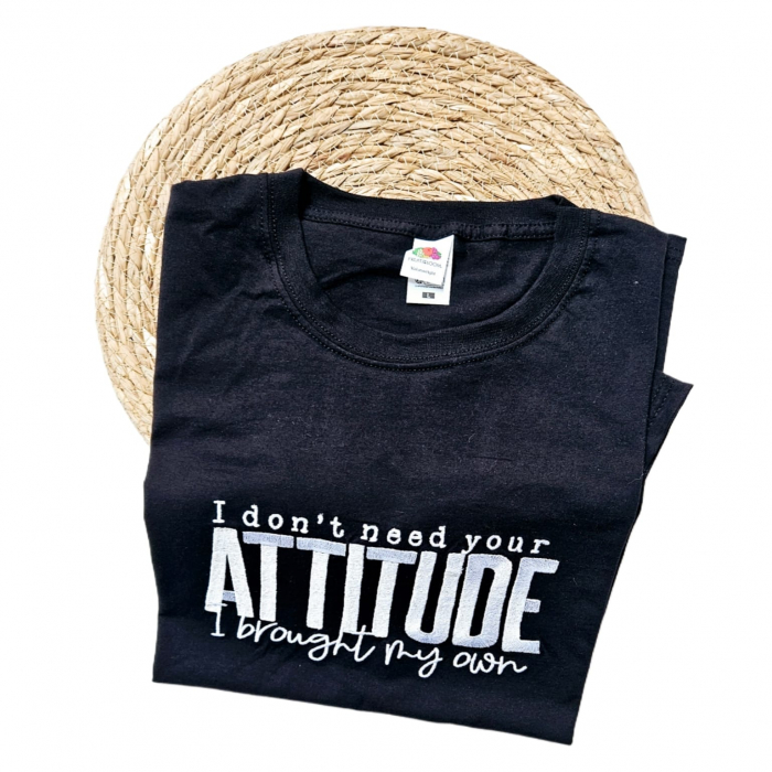 Tricou barbati brodat "Attitude" – Atitudine cu stil [1]
