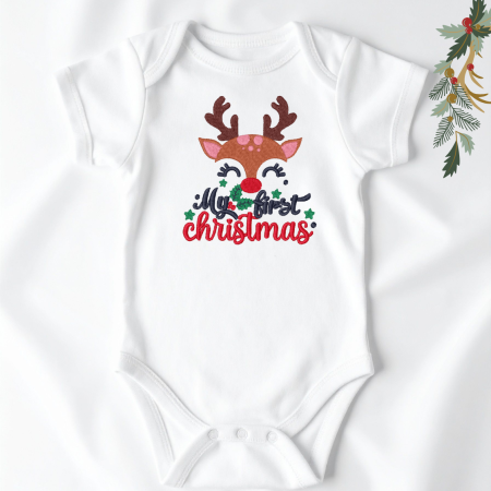 Body-uri personalizate - Body de Craciun - Pui de Ren – My First Christmas