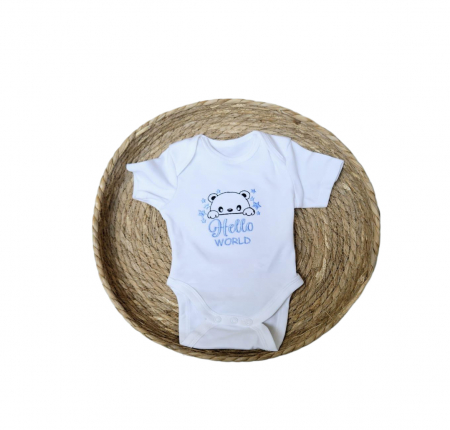 Cadouri Baby Shower - Body personalizat Welcome World