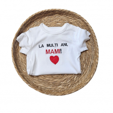 Tricouri aniversare - Body personalizat - Te iubesc, mami!