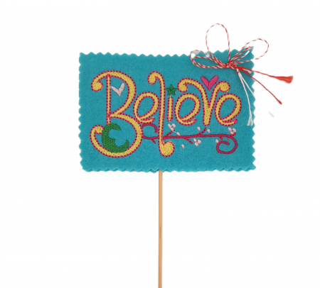 Martisoare - Martisor brodat "Believe"