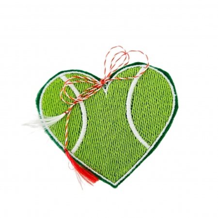 Martisoare - Martisor brodat Inimioara TENIS