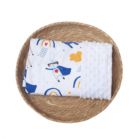 Paturici bumbac si Minky - Paturica personalizata animalute eroi