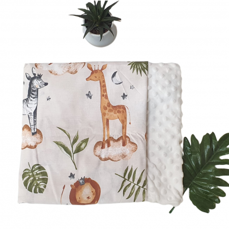 Paturica personalizata Safari- leu, girafa, elefant [2]