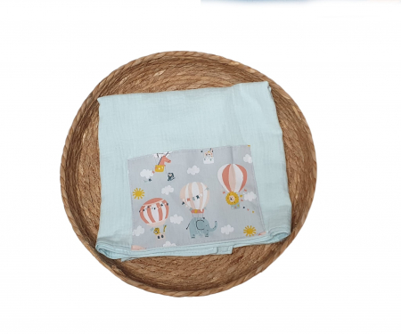 Paturici pentru copii - Paturica Muselina - Light Blue