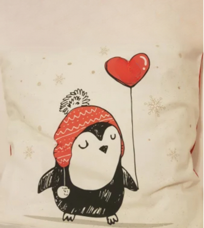 Perne decorative - Perna cu husa detasabila -pinguin