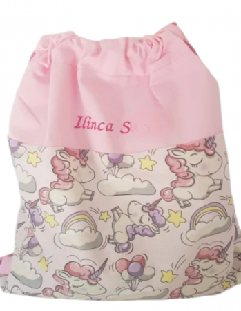 Saculeti/rucsacei gradinita - Rucsac cresa/gradinita unicorni pe fond roz