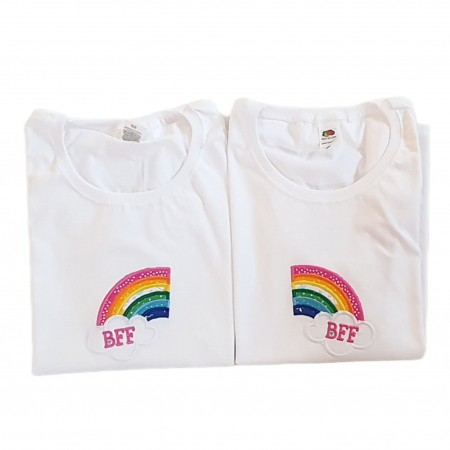 Seturi de tricouri personalizate - Set 2 tricouri Best Friend Forever (BFF)