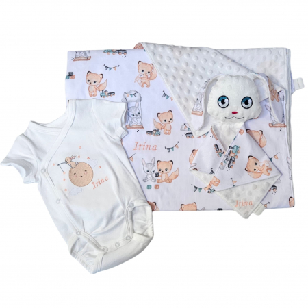 Paturici pentru copii - Set cadou Welcome Baby Iepuras
