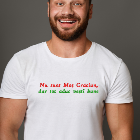 Tricouri si hanorace - Tricou brodat Nu sunt Mos Craciun