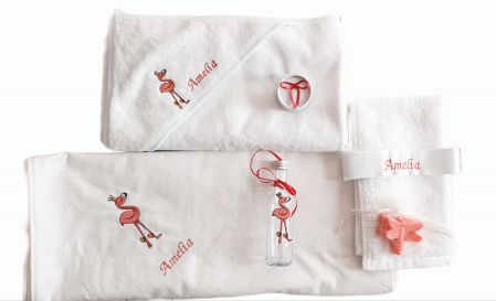 Trusouri botez - Trusou Botez Flamingo, personalizat