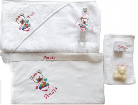 Articole Botez - Trusou Botez Ursuletul cu inimioare, personalizat