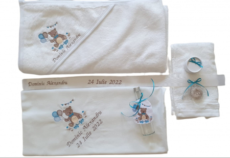 Trusouri botez - Trusou Botez Personalizat Ursuletul si baloanele colorate