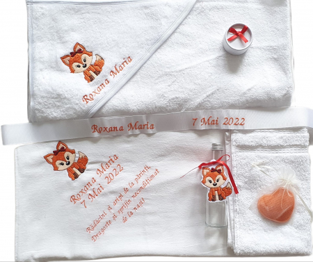 Trusouri botez - Trusou Botez Vulpita hazlie, personalizat