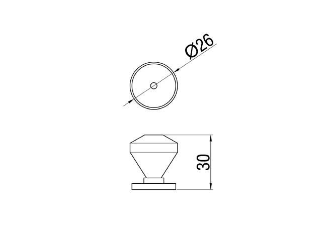 Buton ACRYL T306-26 Crom [2]