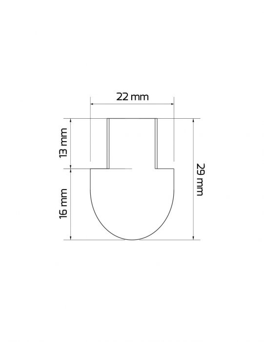 Capete profil LED incastrat INLINE MINI [2]