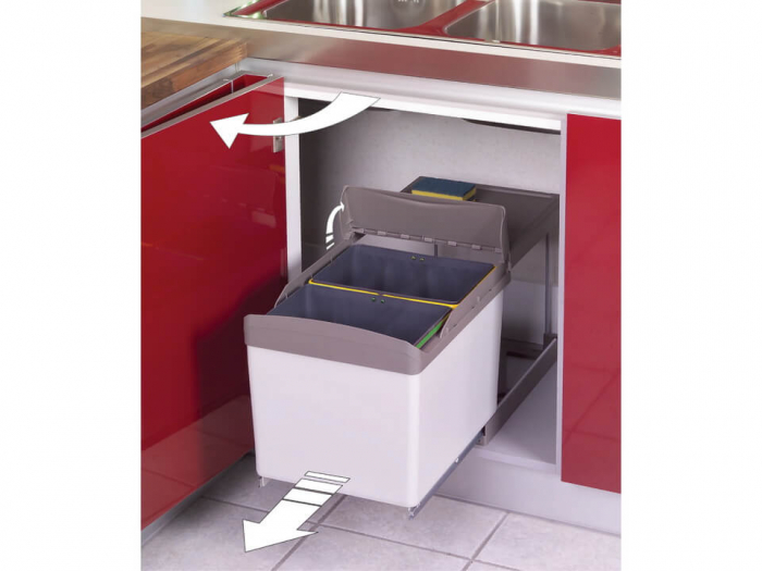 Cos gunoi 516 Gri CORP 450mm 2X16L [3]