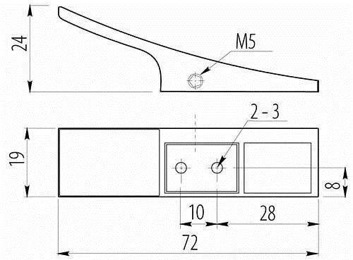 Cuier 804, finisaj Inox [3]