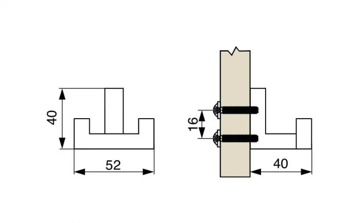 Cuier K2202, finisaj Alb [2]