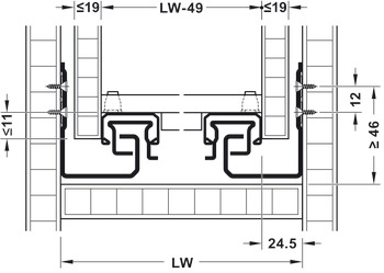 Glisiera TANDEM 350mm 3D ext total [3]