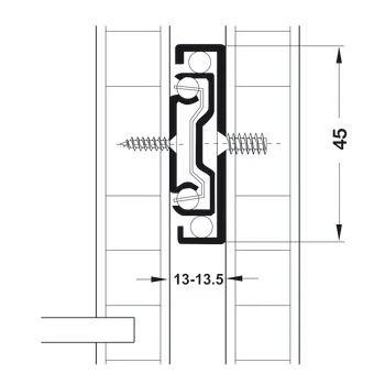 Glisiera cu amortizare 45X350 [4]