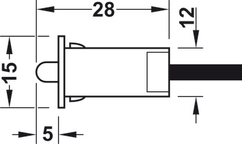 Intrerupator mecanic actionat la deschiderea usi D12mm [2]