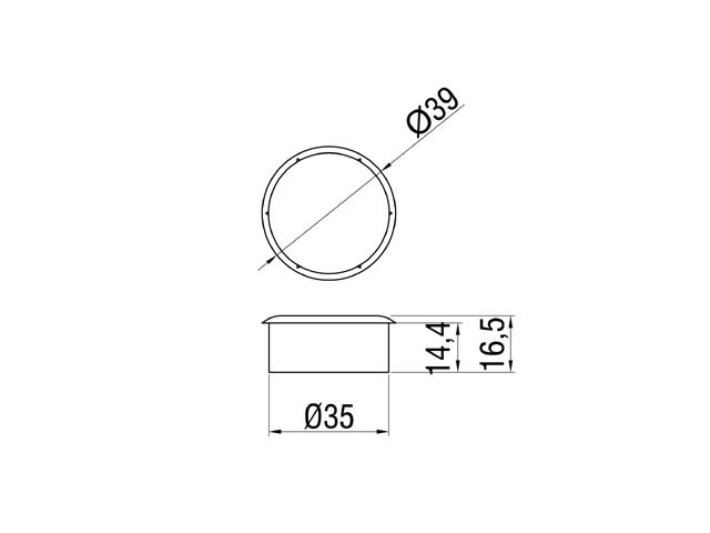Maner ingropat rotund 273-35 Auriu [2]