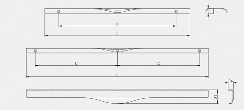 Maner PICADO 796mm Aluminiu [3]