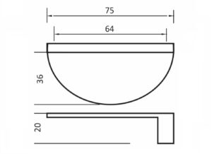 Maner Semiluna 64mm Aluminiu [2]