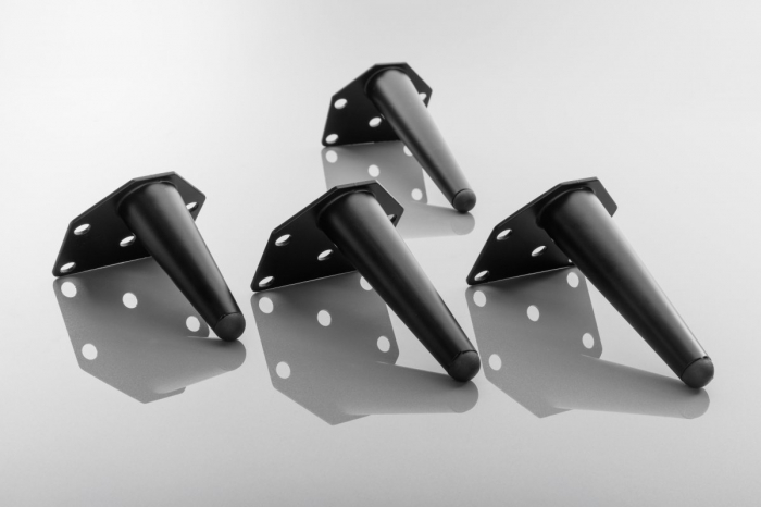 Picior mobila ANCHOR, H=120mm, otel, Negru mat [2]