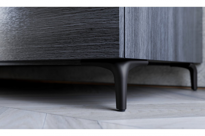 Picior mobila STABILIS, H=120mm, otel, Negru mat [5]