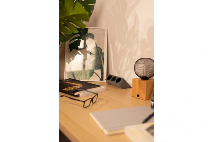 Priza de mobila SOFITO, 2x prize schuko, USB A+C, cablu 1,5m, gri flocat, cu fixare [7]