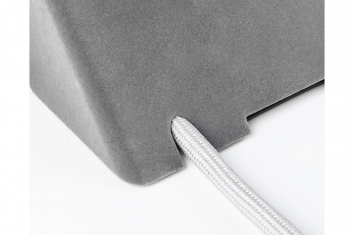 Priza de mobila SOFITO, 2x prize schuko, USB A+C, cablu 1,5m, gri flocat, cu fixare [4]