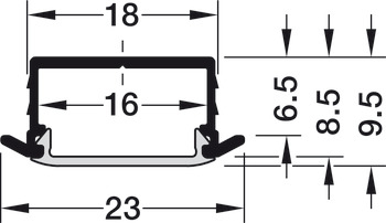 Profil LED aluminiu incastrat 2.5ml [4]