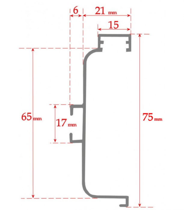 PROFIL GOLA C cu LED Negru + capac 2675-2676 4ml [3]