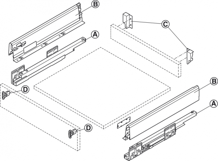 Sertar MATRIX BOX S35 Alb 120X450 [3]