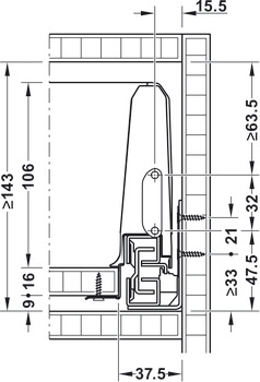 Sertar MATRIX BOX S35 Alb 120X450 [4]