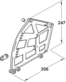 Suport pantofi 3 spatii plastic alb [7]