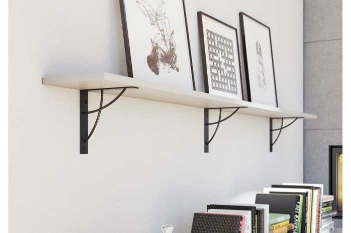 Suport raft NEO Negru consola ascunsa 18X18 [5]