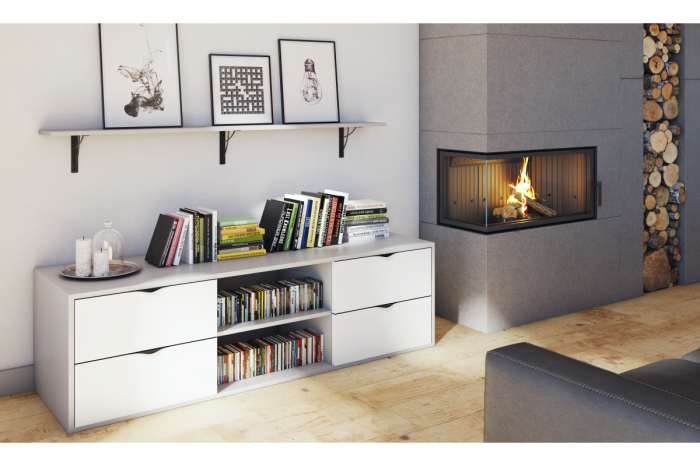 Suport raft NEO Negru consola ascunsa 18X18 [6]